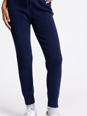 Thread & Supply Navy Ribbed Knit Joggers
